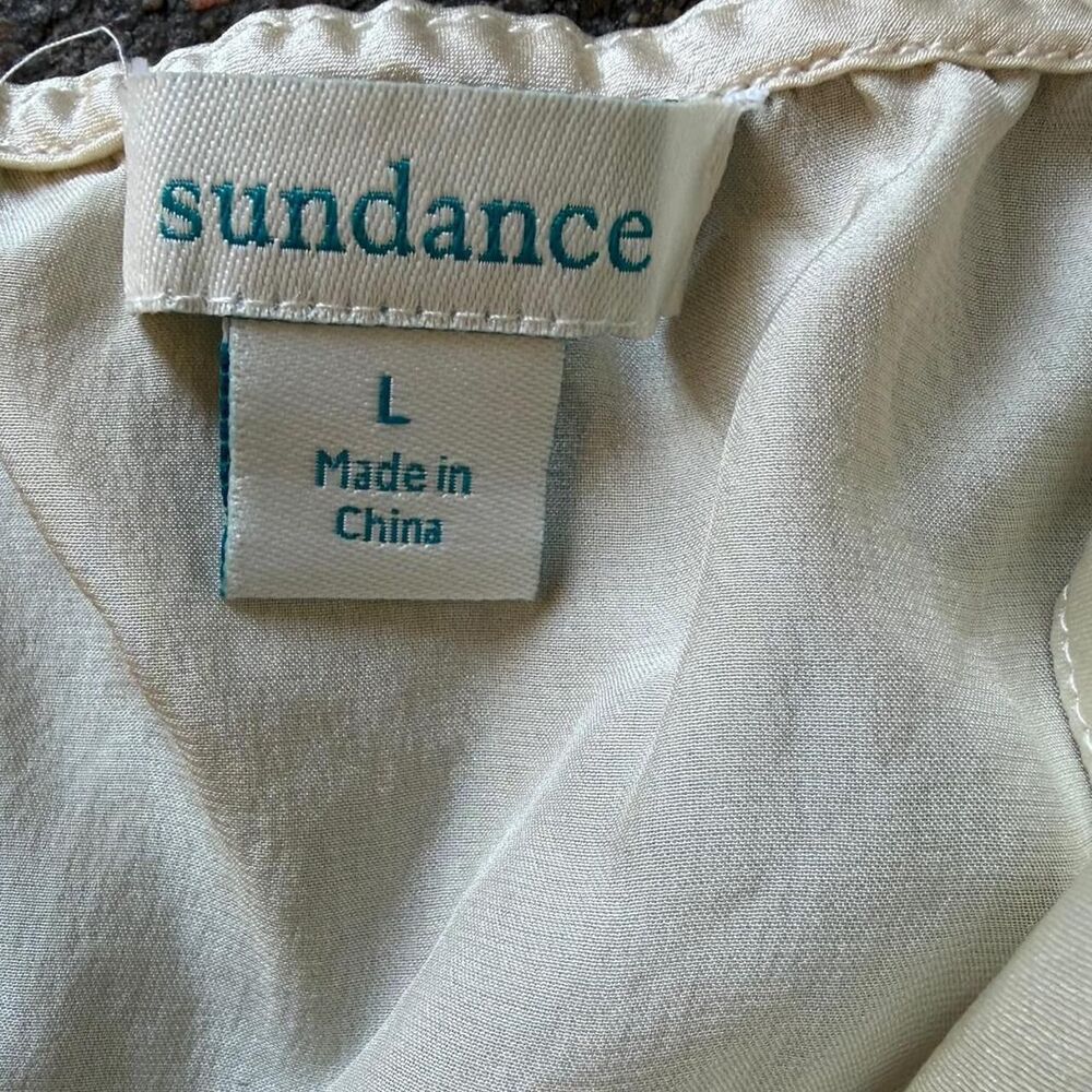 Sundance Women's Cream Silk cami summer chic - Picture 2 of 8